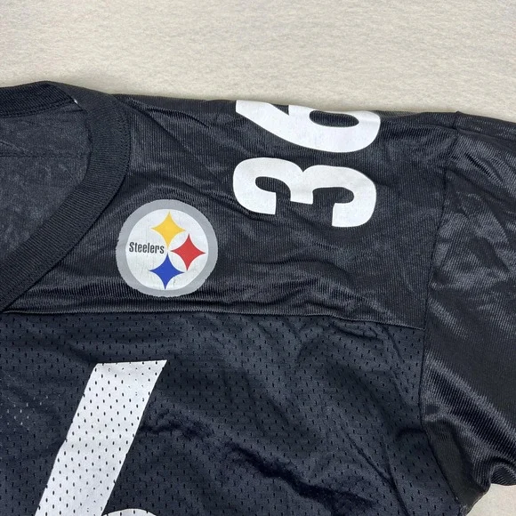 Vintage Pittsburgh Steelers Jersey Mens XL Black NFL Football Jerome Bettis 90s‎